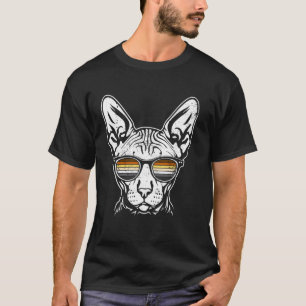 Sphynx Cat Bear Pride Sunglasses Retro Gay Men T-Shirt