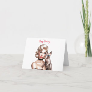 Sphynx Cat Birthday Card