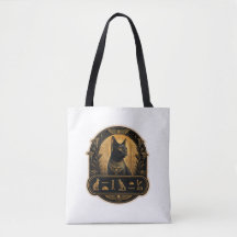 Sphynx Cat Canvas Tote Bag Egyptian Aesthetic⁠