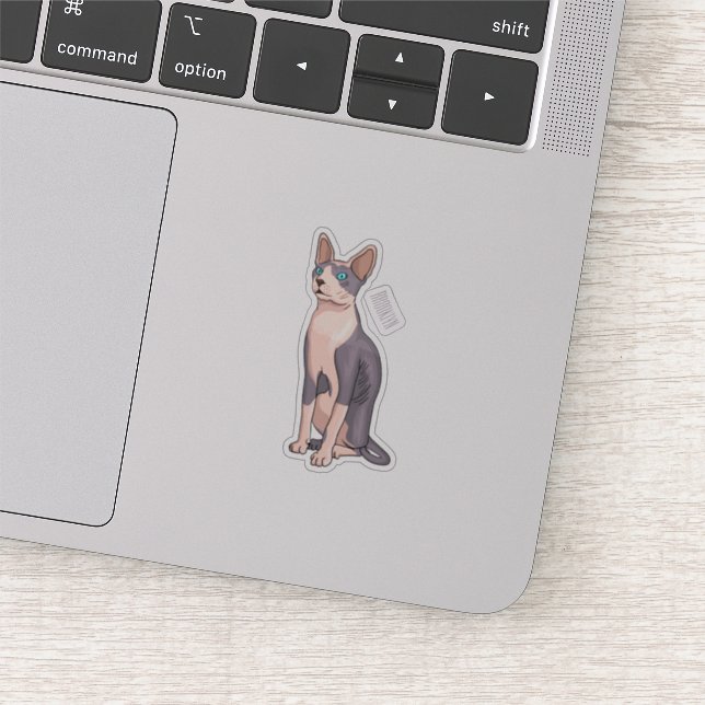 Sphynx cat cartoon illustration (Detail)