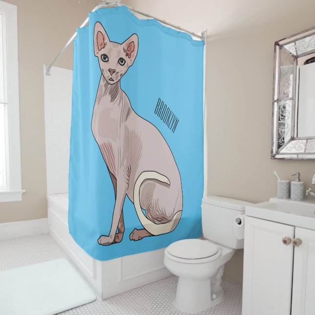 Sphynx cat cartoon illustration  (In Situ)