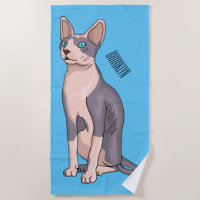 Sphynx cat cartoon illustration