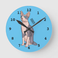Sphynx cat cartoon illustration