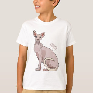 Sphynx cat cartoon illustration  T-Shirt