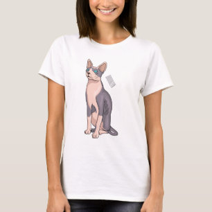 Sphynx cat cartoon illustration  T-Shirt