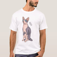 Sphynx cat cartoon illustration