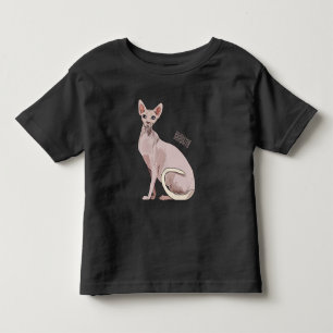 Sphynx cat cartoon illustration  toddler t-shirt