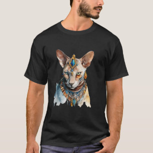 Sphynx Cat Cat Egyptian Cat Cat  Watercolor T-Shirt