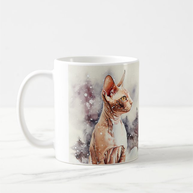 Sphynx Cat Coffee Mug (Left)