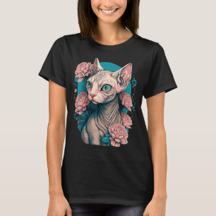 Sphynx Cat Cute Drawn Graphic T-Shirt