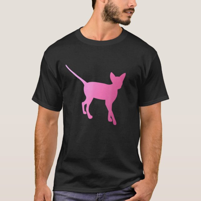 Sphynx Cat   Cute Pink Sphinx Cat T-Shirt (Front)