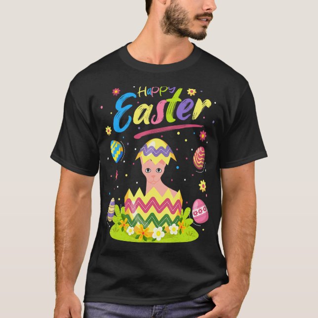 Sphynx Cat   Easter Egg Sphynx Cat Happy Easter T-Shirt (Front)