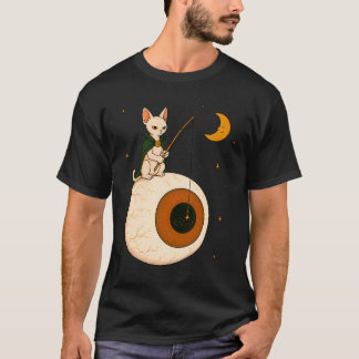 Sphynx Cat Fishing Eyeball T-Shirt