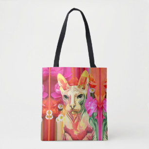 Sphynx cat Flower Fairy. Tote Bag