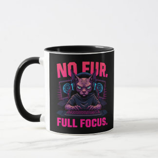 Sphynx Cat Gamer No Fur Full Focus Mug