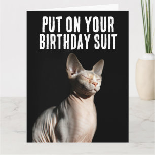 SPHYNX CAT HAIRLESS CAT drôle mignon carte de voeu