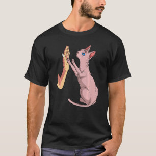 Sphynx Cat Hand Owner Breeder Hairless Pet Animal T-Shirt