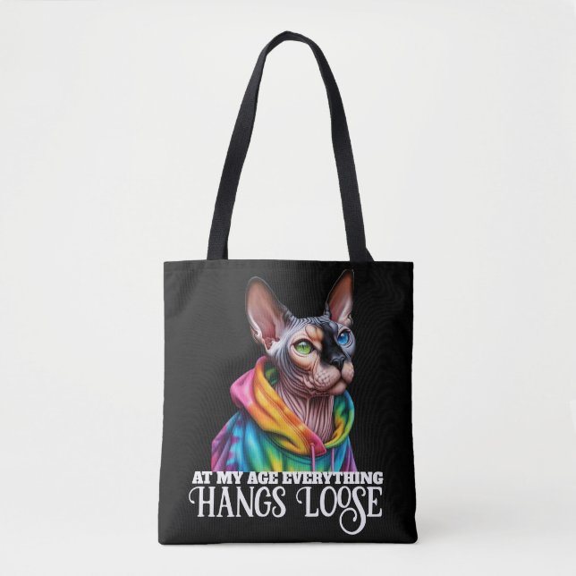  Sphynx Cat Hang Loose Birthday Tote Bag (Front)