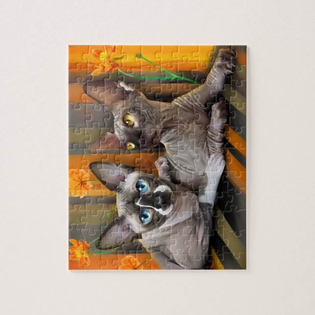 Sphynx cat jigsaw puzzle (Vertical)