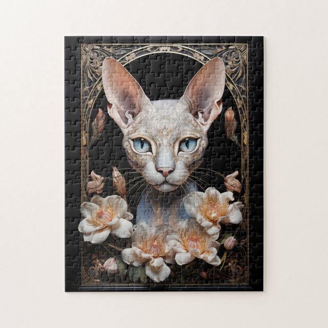 Sphynx cat jigsaw puzzle (Vertical)
