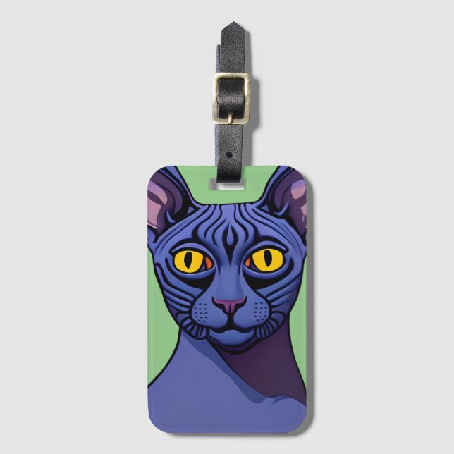 Sphynx Cat Luggage Tag (Front Vertical)