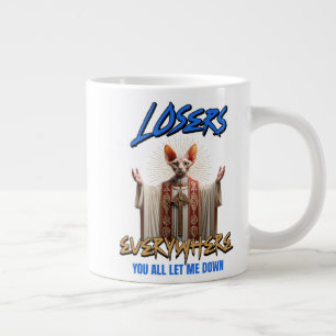 Sphynx Cat Meme Jesus Christ Funny Religious Large Coffee Mug