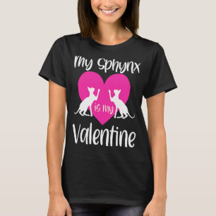 Sphynx Cat Mom Dad Valentine's Day Rescue Cute T-Shirt