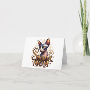  Sphynx Cat Mom Mother's Day Card