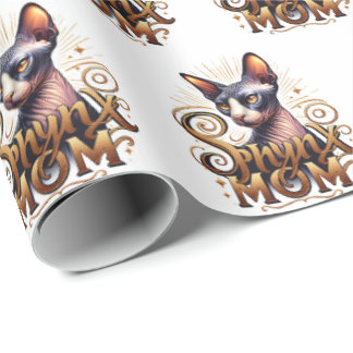 Sphynx Cat Mom Mother's Day Gift Wrapping Paper
