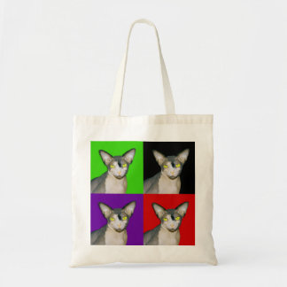 Sphynx Cat Ninja Pop Art Multicolor 2 Tote Bag