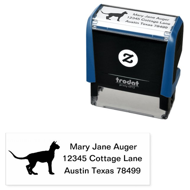 Sphynx Cat Personalized  Self-inking Stamp (In Situ)