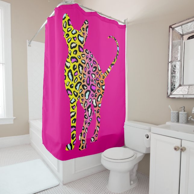 Sphynx Cat Pink Leopard Animal Print  (In Situ)