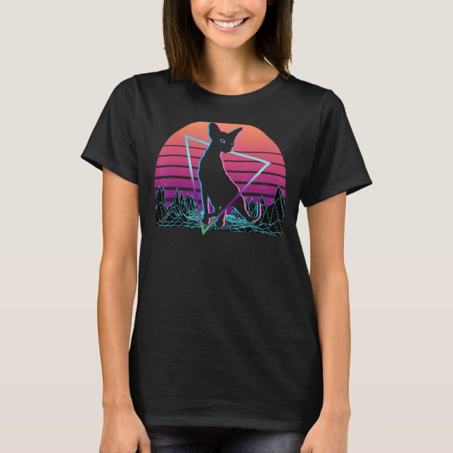Sphynx Cat Retro T-Shirt (Front)