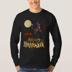Sphynx Cat Ride Witch Shotgun Sphynx Cat Halloween T-Shirt