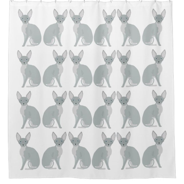 Sphynx Cat Shower Curtain (Front)