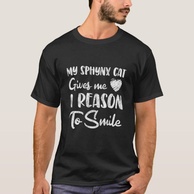 Sphynx Cat Smile T-Shirt (Front)