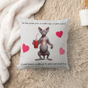 Sphynx Cat Throw Pillow