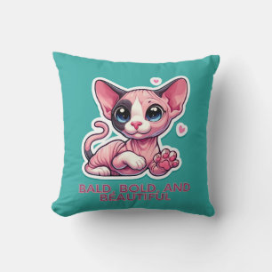 Sphynx cat throw pillow