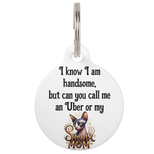 Sphynx Funny Cat Pet Tag (Front)