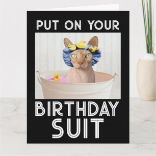 SPHYNX HAIRLESS CAT BIRTHDAY GREETING CARDS