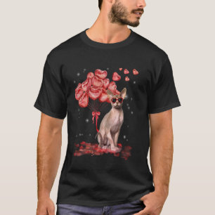 Sphynx Heart Valentines Day Cat Dad Mom T-Shirt