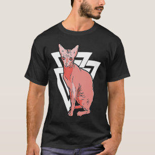 Sphynx In Wikings Bakground Viking Cat T-Shirt