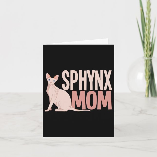 Sphynx Mom Cat Sphinx Hairless Cat Owner  Card (Front)