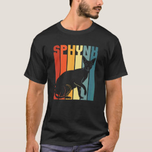 Sphynx Retro Vintage Hair Less Bald Cat T-Shirt