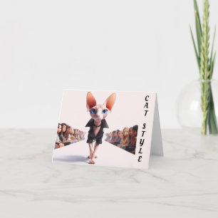 Sphynx Runway Model Greeting Card