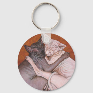 Sphynx Sphinx Cat Cats Nap Time Keychain