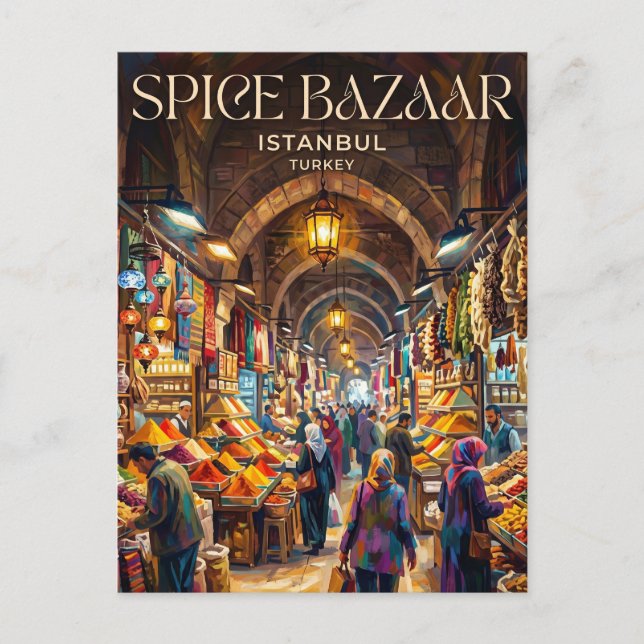 Spice Bazaar Turkey Postcard (Front)