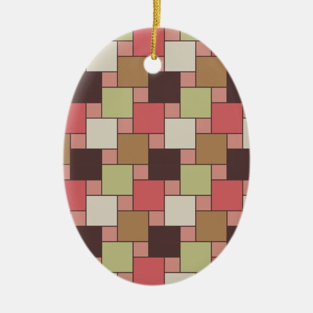 Spice Cabinet Geometric Ceramic Ornament (Front)