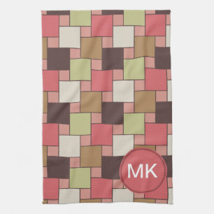 Spice Cabinet Geometric Kitchen Towel