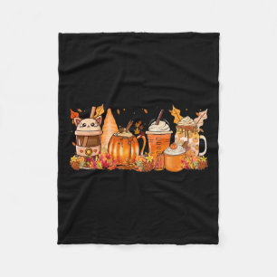 Spice Fall Coffee Hot Tea Autumn Harvest Women Dri Fleece Blanket